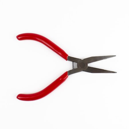 Excel Blades Flat Nose Pliers, Spring Loaded 5" Serrated Jaw Pliers, 6pk 55570